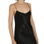 Black Acetate Casual Dress