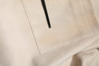 Beige Leather Button Down Men Casual Shirt
