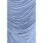 Blue Copper Midi Skirt