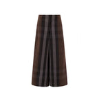 Brown Cotton Casual Pants