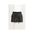 Black Viscose Bermuda Shorts
