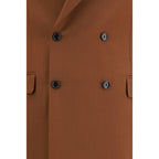 Brown Cotton Two-Piece Suit