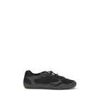 Black Polyester Athletic Sneakers