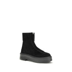 Black Calf Leather Bos Taurus Lace-Up Boots