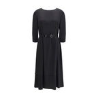 Black Acetate Casual Dress