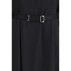 Black Acetate Casual Dress