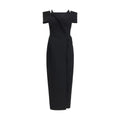 Black Polyester Cocktail Dress