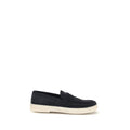 Blue Calf Leather Bos Taurus Slip-On Loafers
