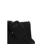 Black Recycled Polyamide Shoulder Bag