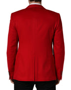 Red Cashmere Single Breasted Jacket Blazer
