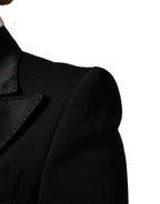 Black Wool Single Breasted Blazer Jacket