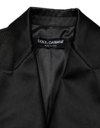 Black Wool Single Breasted Blazer Jacket