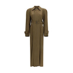 Bicolor Silk Trench Coat