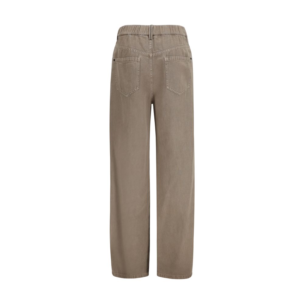 Beige Cotton Jeans Denim