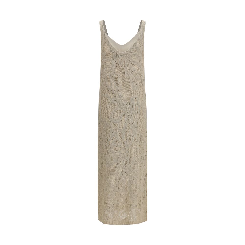 Beige Linen Casual Dress