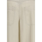 Beige Cotton Pants