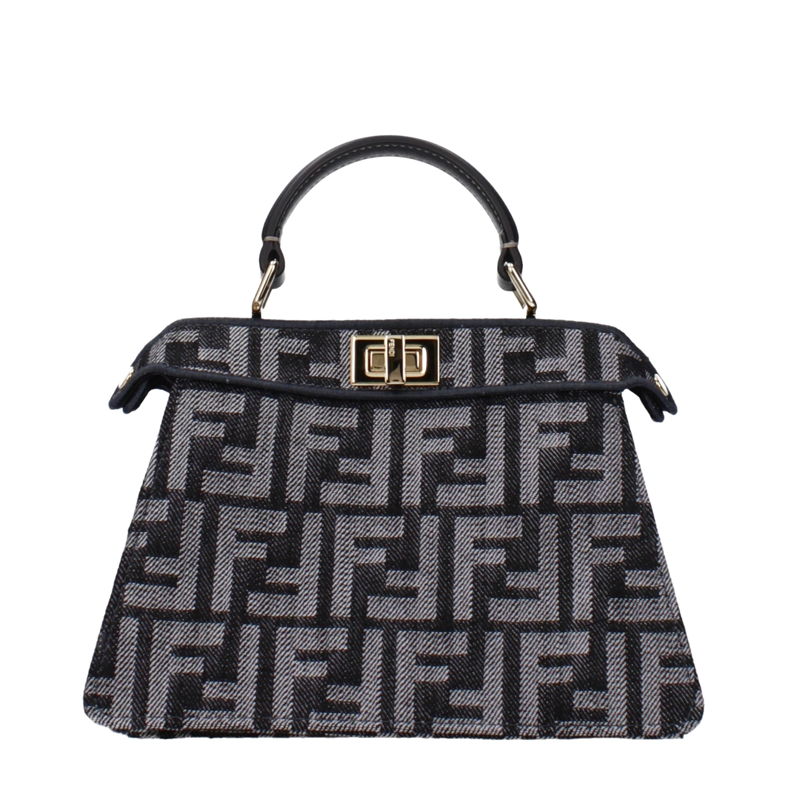 Black Fabric Handbag