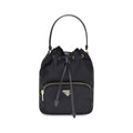 Black Recycled Polyamide Backet Bag