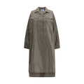 Bicolor Silk Casual Dress