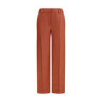 Multicolor Linen Casual Pants