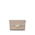 Beige Calf Leather Bos Taurus Shoulder Bag