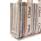 Beige Linen Tote Bag