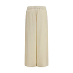 Beige Alpaca Vicugna Pacos Casual Pants