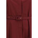 Bordeaux Cotton Casual Dress