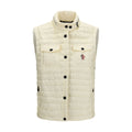 Beige Polyamide Sleeveless Jacket