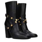 Black Leather Ankle Boots