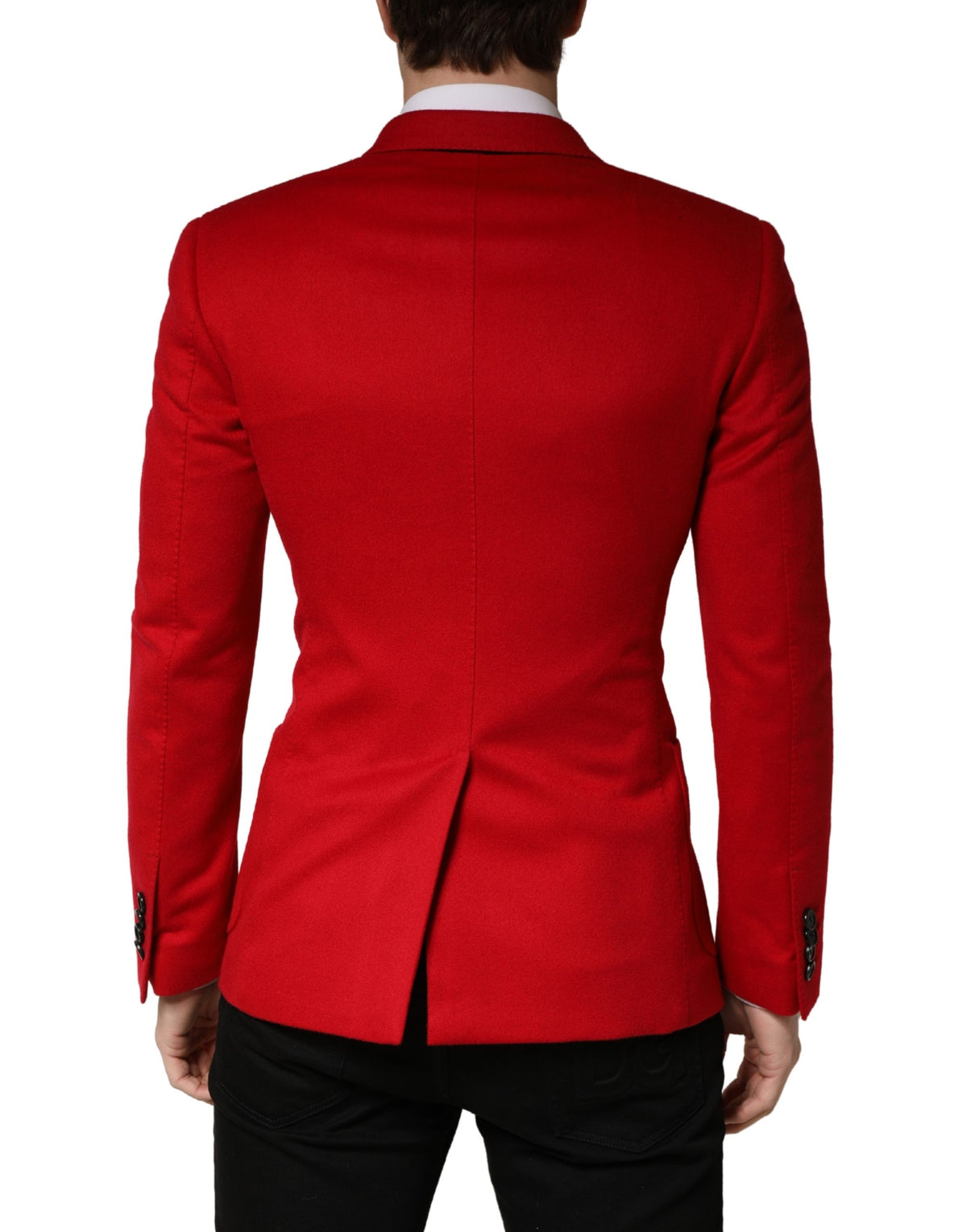 Red Cashmere Slim Fit Coat Jacket Blazer