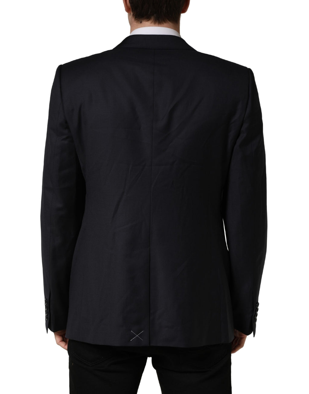 Dark Blue Wool Slim Fit Coat Men Jacket Blazer