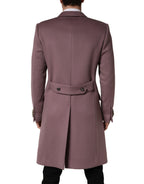 Brown Double Breasted Men Trench Coat Jacket