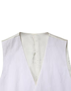 White SARTORIA Linen 2 Piece Men Formal Suit