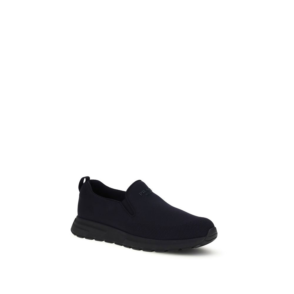 Blue Fabric Sneakers