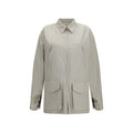 Gray Cotton Shell Jacket