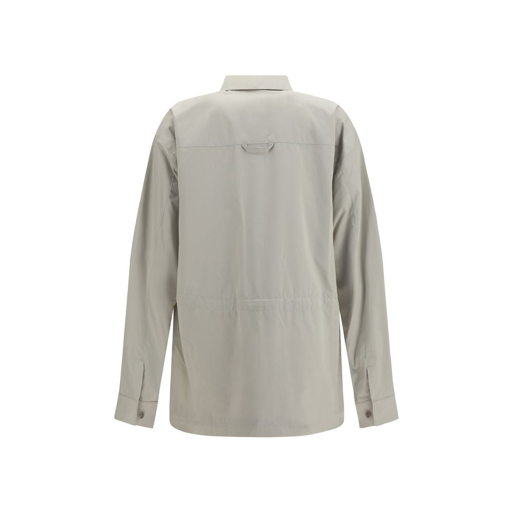 Gray Cotton Shell Jacket