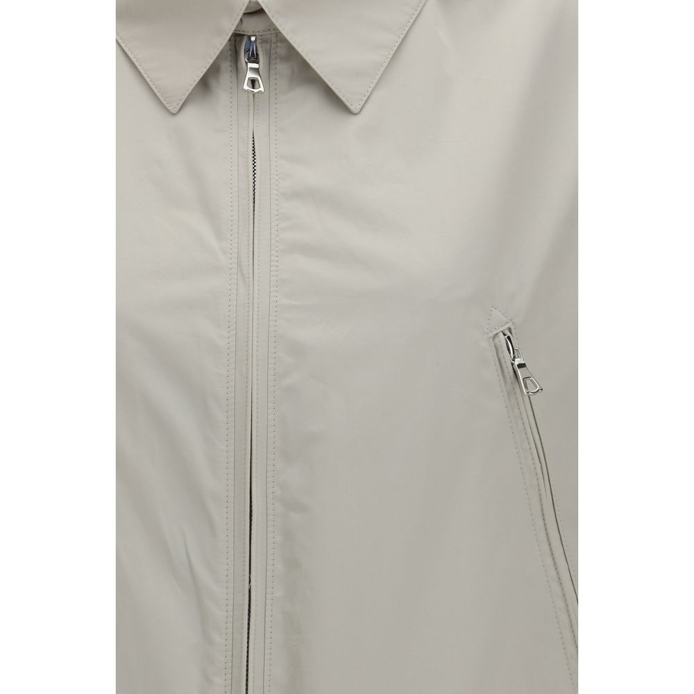 Gray Cotton Shell Jacket