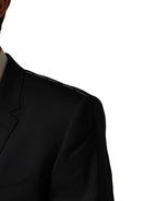 Black Wool Slim Fit Formal 3 Piece Men Suit
