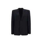 Black Wool Full-Length Jacket
