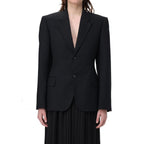 Black Wool Full-Length Jacket