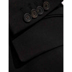 Black Wool Full-Length Jacket