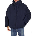 Blue Polyamide Full-Length Jacket