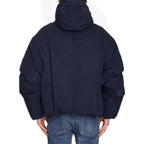 Blue Polyamide Full-Length Jacket