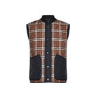 Brown Polyester Sleeveless Jacket