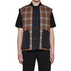 Brown Polyester Sleeveless Jacket