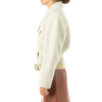 Beige Polyester Full-Length Jacket