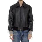 Black Calfskin Leather Jacket