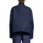 Blue Marabou Full-Length Jacket