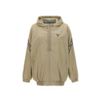 Beige Cotton Full-Length Jacket